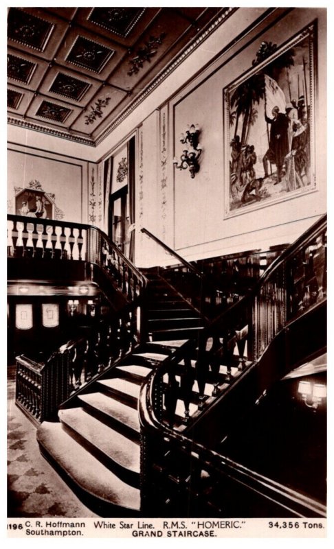 R.M.S. Homeric , Grand Staircase  , White Star Line