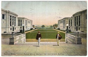 Boston, Mass, Harvard Medical School, Courtyard from Administration Building