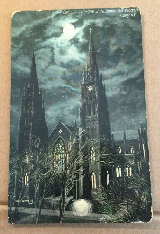 1909 USED .01 POSTCARD - CATHOLIC CATHEDRAL OF THE IMMACULATE CONC., ALBANY NY
