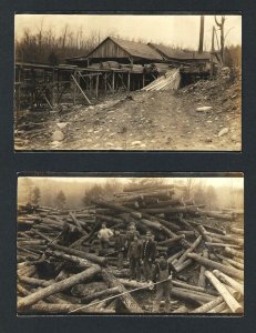 #136  RPPC Mongaup Vatlley, N.Y. Front End of the Saw Mill & Logging Camp,920s