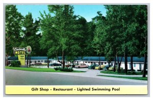 Old Cars Cinderella Motel And Restaurant Montgomery Alabama Postcard