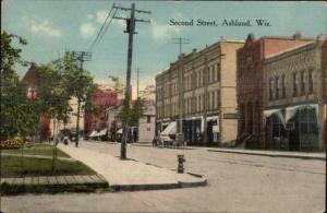 Ashland WI Second St. c1910 Postcard