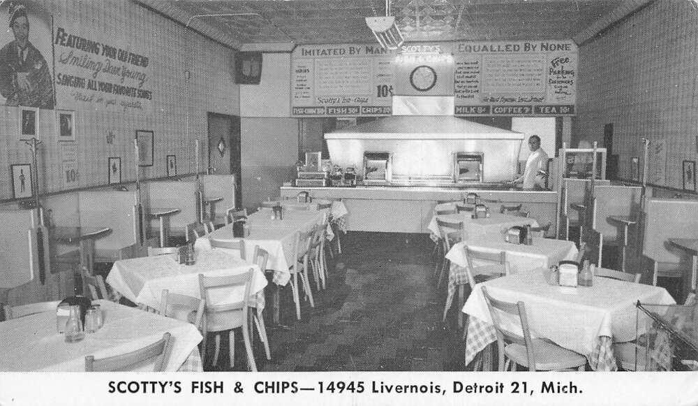 Detroit Michigan Scotty's Fish & Chips Restaurant, Interior,Photo Print