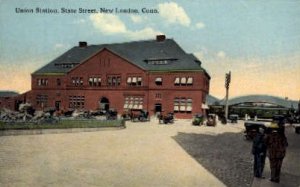 Union Station, New London, Connecticut CT, USA Railroad Train Depot Unused 