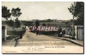 Old Postcard Road and view of Chartrettes