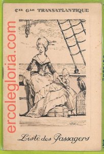 af7963 - VINTAGE memorabilia - 1925 - Ship Espagne - PASSENGER LIST! Very nice-