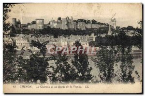 Old Postcard Chateau Chinon and the Banks of the Vienna