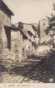 ITALY PERUGIA ASSISI~VIA ANCAIANI~PHOTO POSTCARD