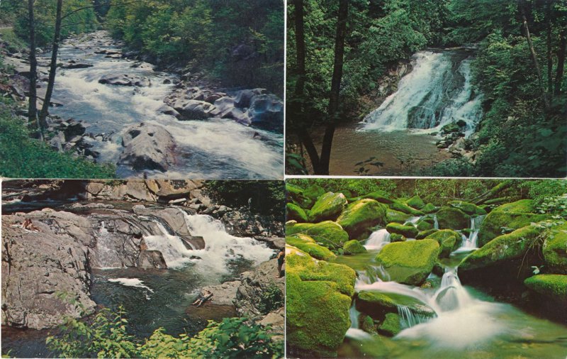 (4 cards) Mountain Streams - Great Smoky Mountains TN, Tennessee (or N.C.)