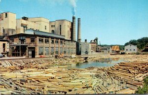 Wisconsin Appleton Interlake Logging Scene Saw Mill