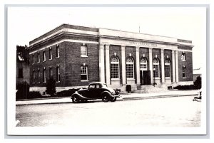 Postcard Post Office Holton Kansas Antique Automobile