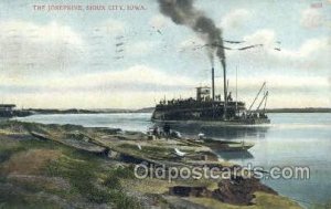 Josephine, Sioux City, Iowa, USA Ferry Boats, Ship 1908 postal used 1908