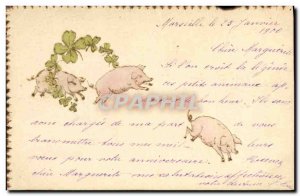 Postcard Old Pig Pig