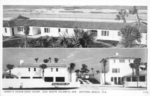 Daytona Beach Florida 1950s Postcard Multiview Perry's Ocean Edge Court