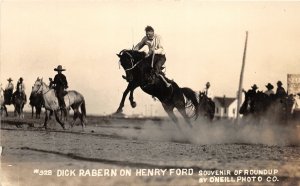 J12/ Oneill? Nebraska RPPC Postcard c1930s Dick Rayburn Roundup Rodeo 205