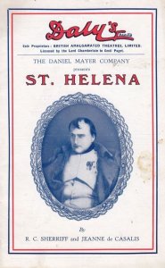 St Helena Napoleon Bonaparte Old Dalys London Military Battle Theatre Programme