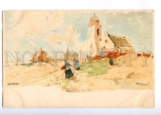 176651 Netherlands KATWIJK Church by CASSIERS Vintage PC