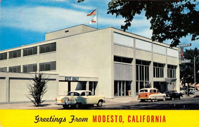 Modesto California Irrifation District Building Vintage Postcard K35661 