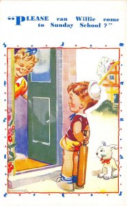 US31 artist signed Comicus Sunday School play joke boy and dog