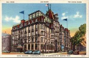 postcard MA - Hotel Vendome , Boston