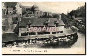 Vannes Old Postcard View from the Garenne (laundrette LAVANDIERES)