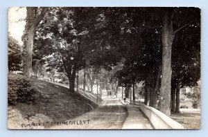 RPPC Summer Street View Springfield Vermont VT 1912 DB Postcard P14