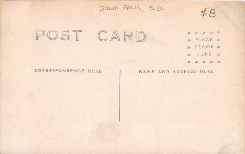 H84/ South Dakota Postcard RPPC c1910 Sioux Falls Band Crowd 140