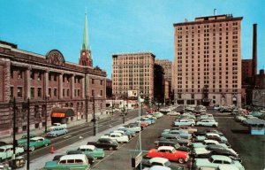 Postcard Wall Street Looking East Louisville Kentucky