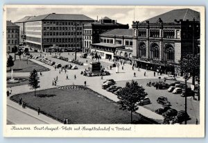 Germany Postcard View of Ernst-August-Platz in Hannover 1954 Vintage Posted