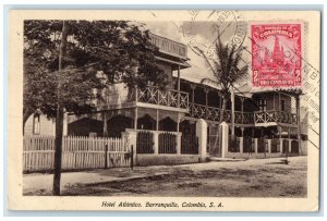 1935 Hotel Atlantico Barranquilla Colombia S.A. Posted Vintage Postcard