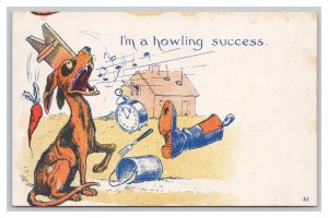 Dog Postcard I'm A Howling Success
