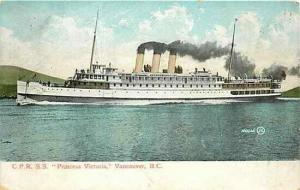 Canada, C.P.R. S.S. Princess Victoria Steamship, Valentine & Sons'
