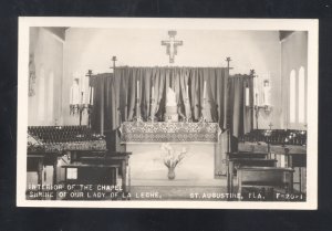 RPPC ST. AUGUSTINE FLORIDA SHRINE OF OUR LADY OF LE LECHE IN REAL PHOTO POSTCARD