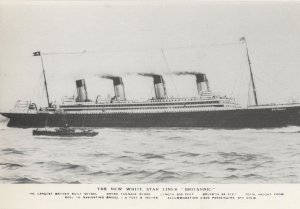 The Titanic Sister Ship Britannic Launch Captain Postcard