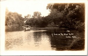 Real Photo Postcard A View on the Blue River in Crete, Nebraska~137028