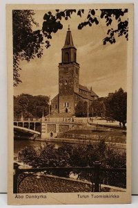 Turku Cathedral Sweden Abo Domkyrka Turun Tuomiokirkko Vintage Postcard F2