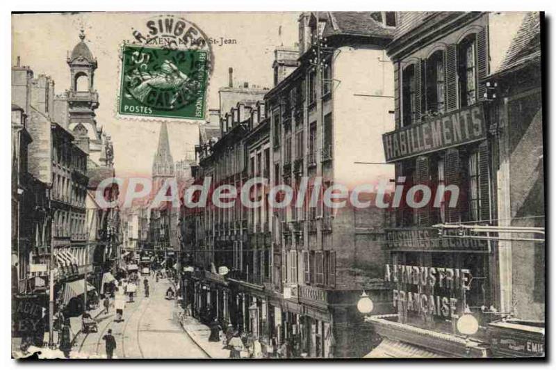 Old Postcard Caen Bare St Jean