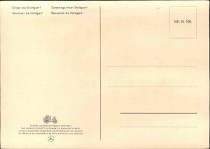 Mercedes Car Auto Advertising 1888 Scene Stuttgart Germany Postcard