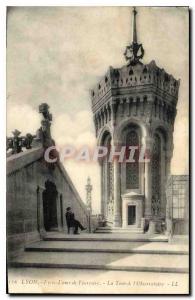 Postcard Old Lyon Notre Dame de Fourviere The Observatory Tower