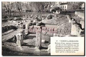 Postcard Old Vaison La Romaine Ruins of a Roman house