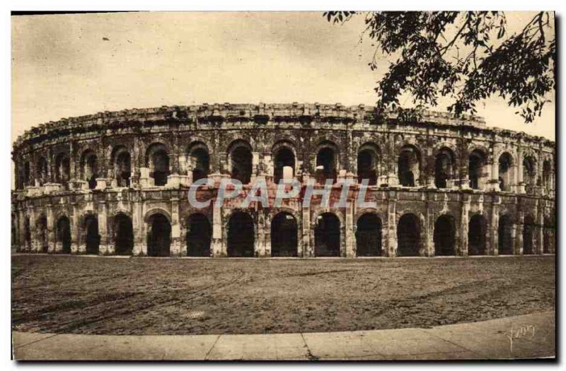 Old Postcard La Douce France Nimes Les Arenes