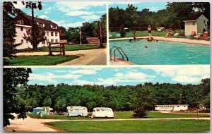 1971 Chestnut Lake Campground Port Republic New Jersey NJ Pool Posted Postcard