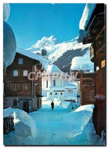 Postcard Modern Breil Brigels Graubunden Dorfpartie mit den Brigelserhorner