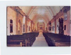 Postcard Interior of Carmel Mission Carmel California USA