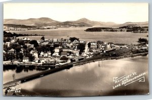 RPPC Newport  Vermont  Lake Memphremagog  Real Photo Postcard