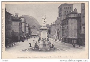 Grenoble.-Place N.-Dame, Cathedrale et Monument du Centenaire, France , 1890s...