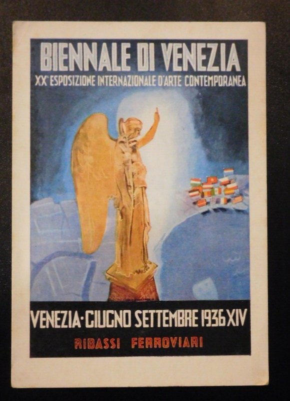 Mint Italy Postcard XX International Contemporary Art Exposition Venice 1936