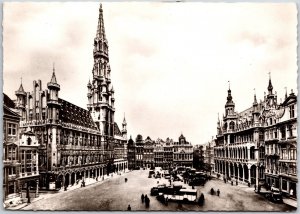 Vue Generale De La Grand Place Brussels Belgium Real Photo RPPC Postcard