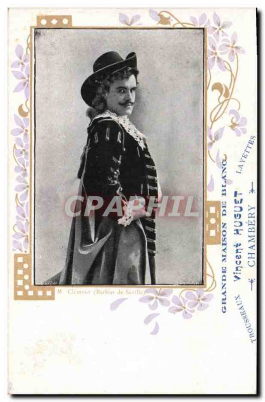 Old Postcard Fantasy H Clement Barber of Seville Theater