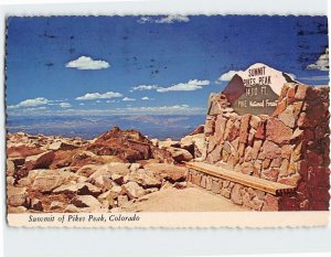 Postcard Summit of Pikes Peak, Colorado